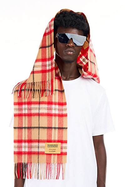 Lucchi Italy Luxury Scarf EC Check Exclusive Iconic Design