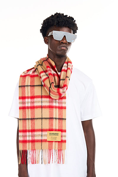 Lucchi Italy Luxury Scarf EC Check Exclusive Iconic Design