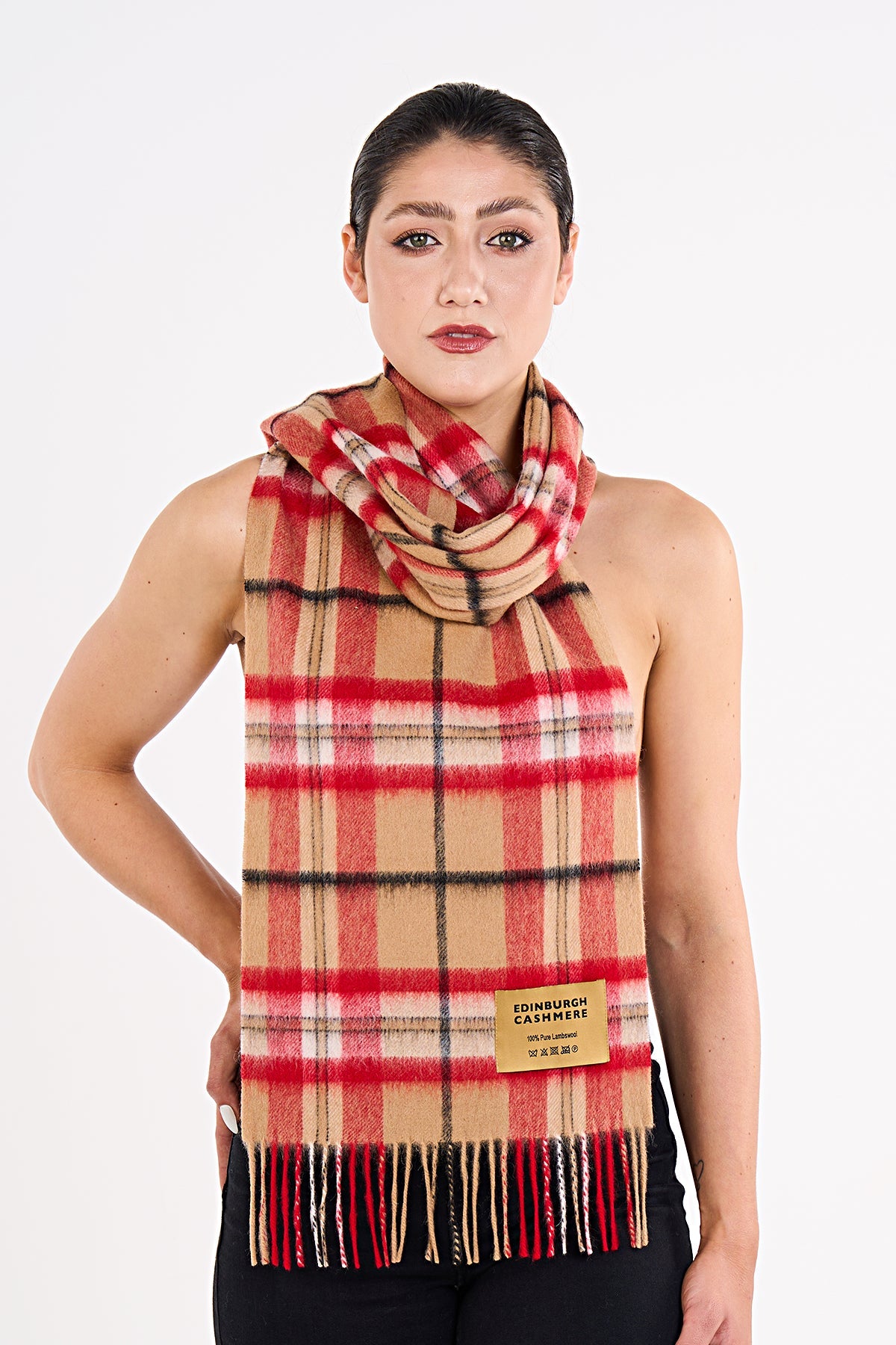 Lucchi Italy Luxury Scarf EC Check Exclusive Iconic Design