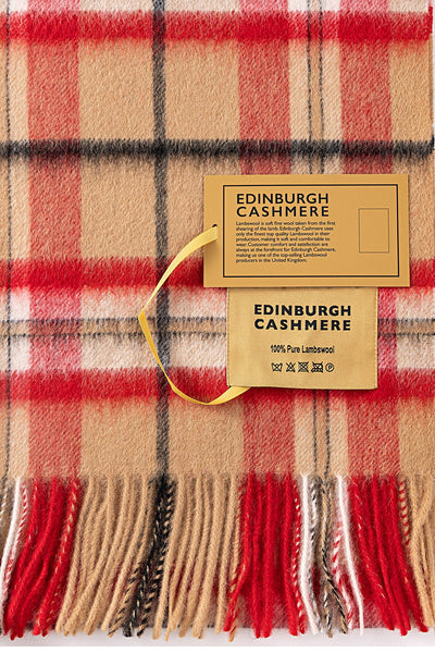 Lucchi Italy Luxury Scarf EC Check Exclusive Iconic Design