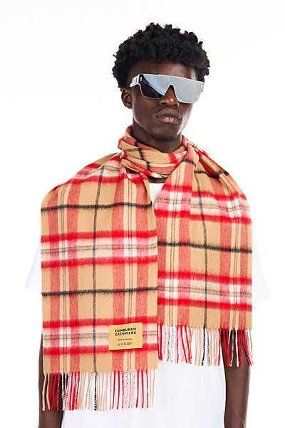 Lucchi Italy Luxury Scarf EC Check Exclusive Iconic Design