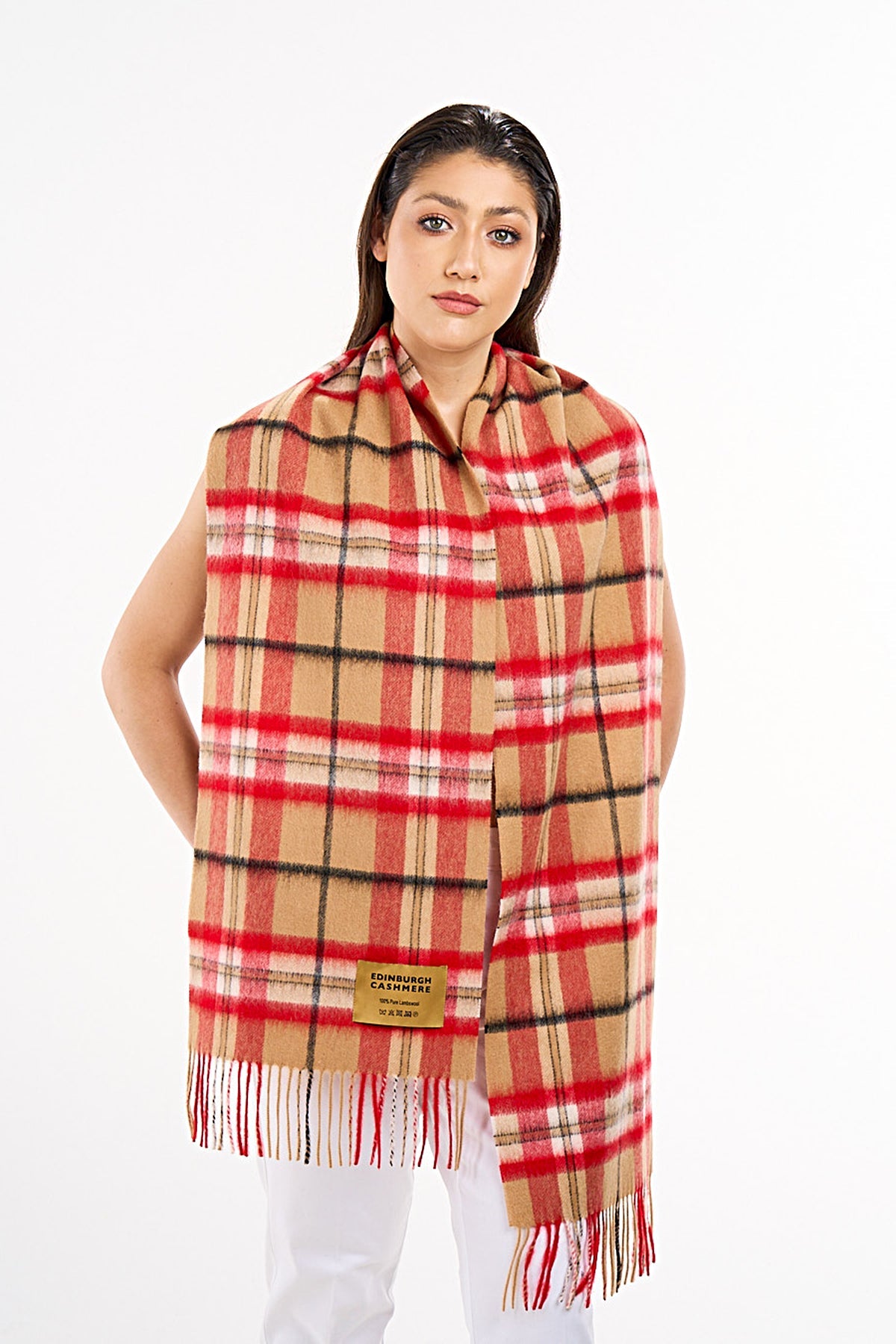 Lucchi Italy Luxury Scarf EC Check Exclusive Iconic Design