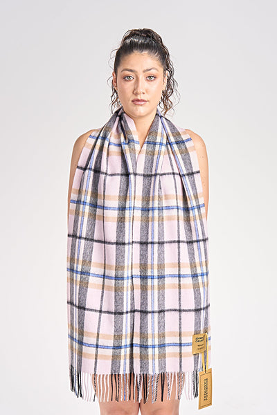 Lucchi Italy Luxury Scarf EC Check Exclusive Iconic Design