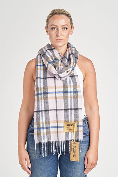 Lucchi Italy Luxury Scarf EC Check Exclusive Iconic Design
