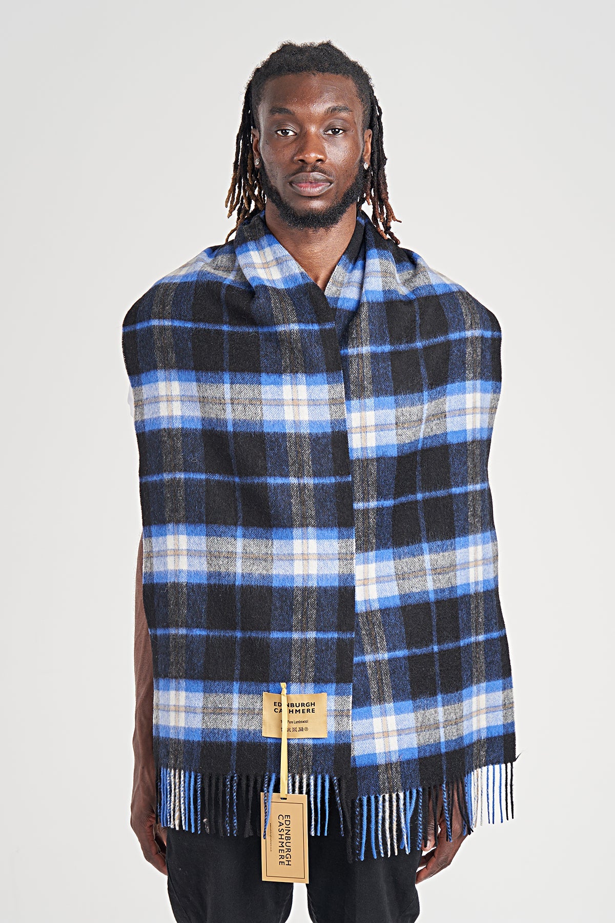 Lucchi Italy Luxury Scarf EC Check Exclusive Iconic Design