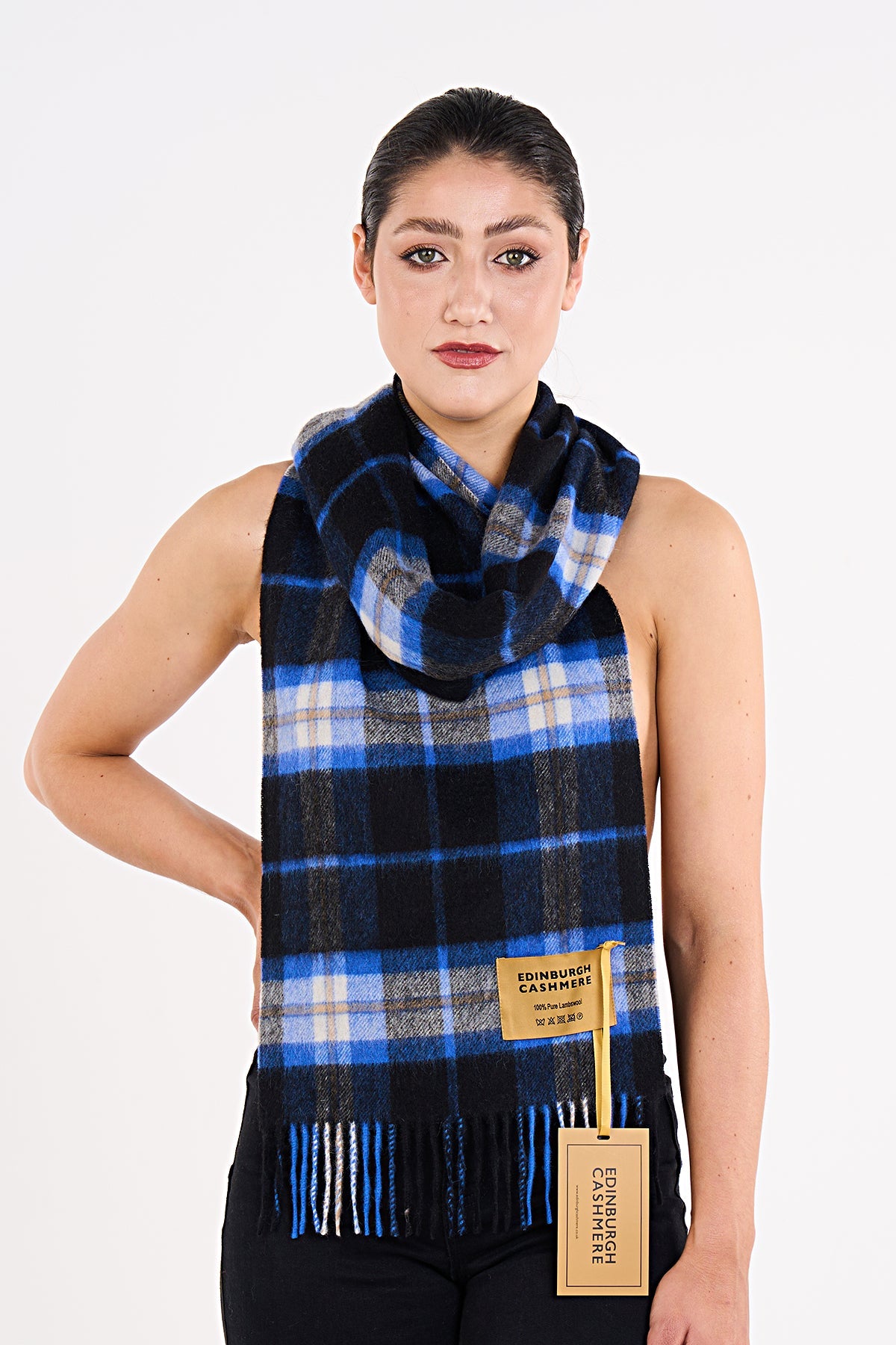 Lucchi Italy Luxury Scarf EC Check Exclusive Iconic Design