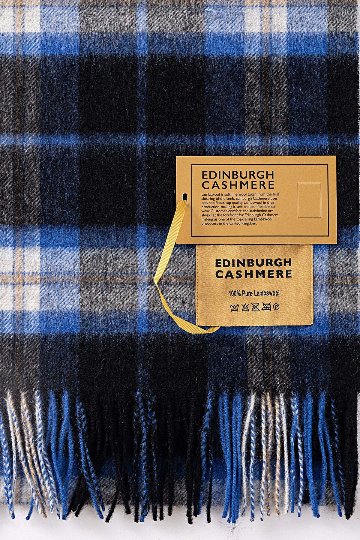 Lucchi Italy Luxury Scarf EC Check Exclusive Iconic Design