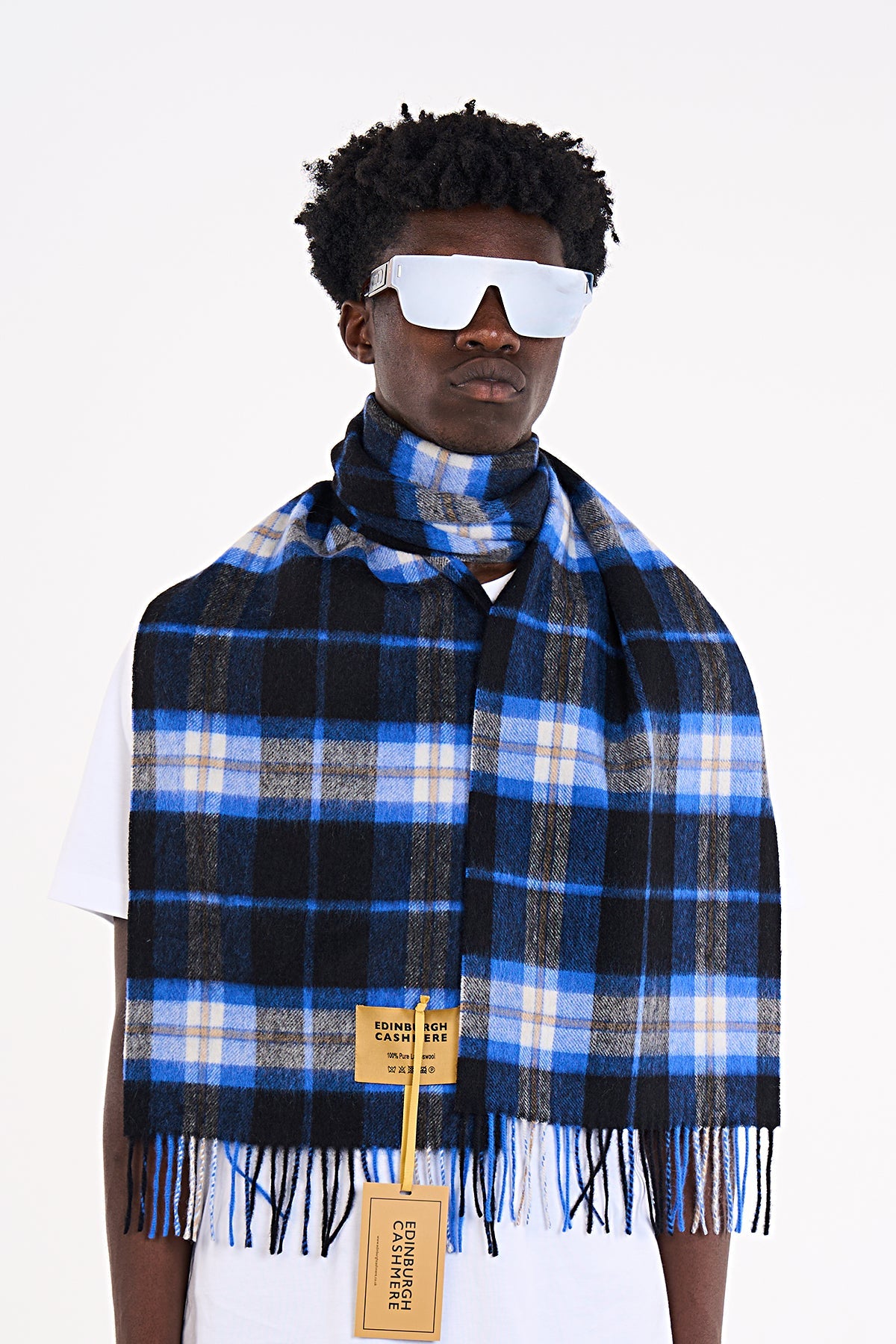 Lucchi Italy Luxury Scarf EC Check Exclusive Iconic Design
