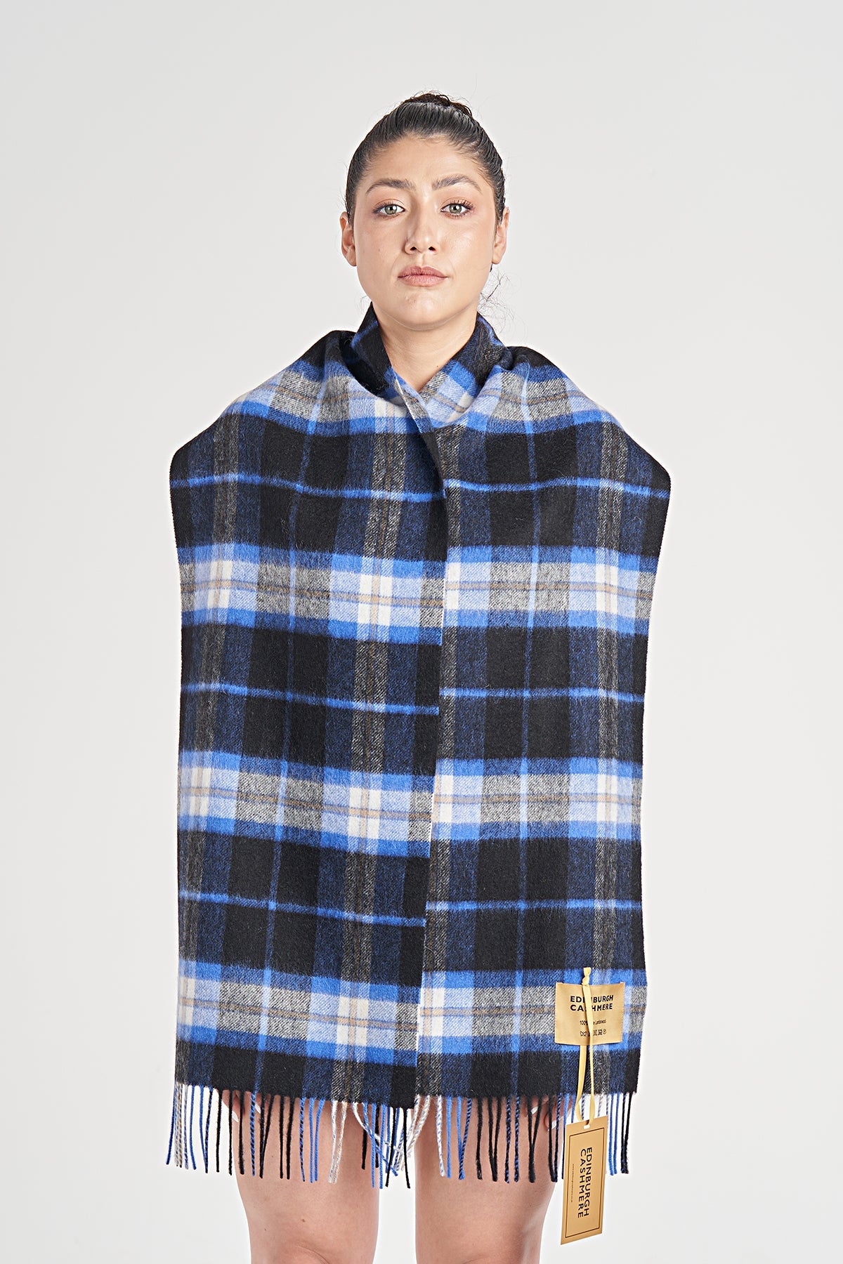 Lucchi Italy Luxury Scarf EC Check Exclusive Iconic Design