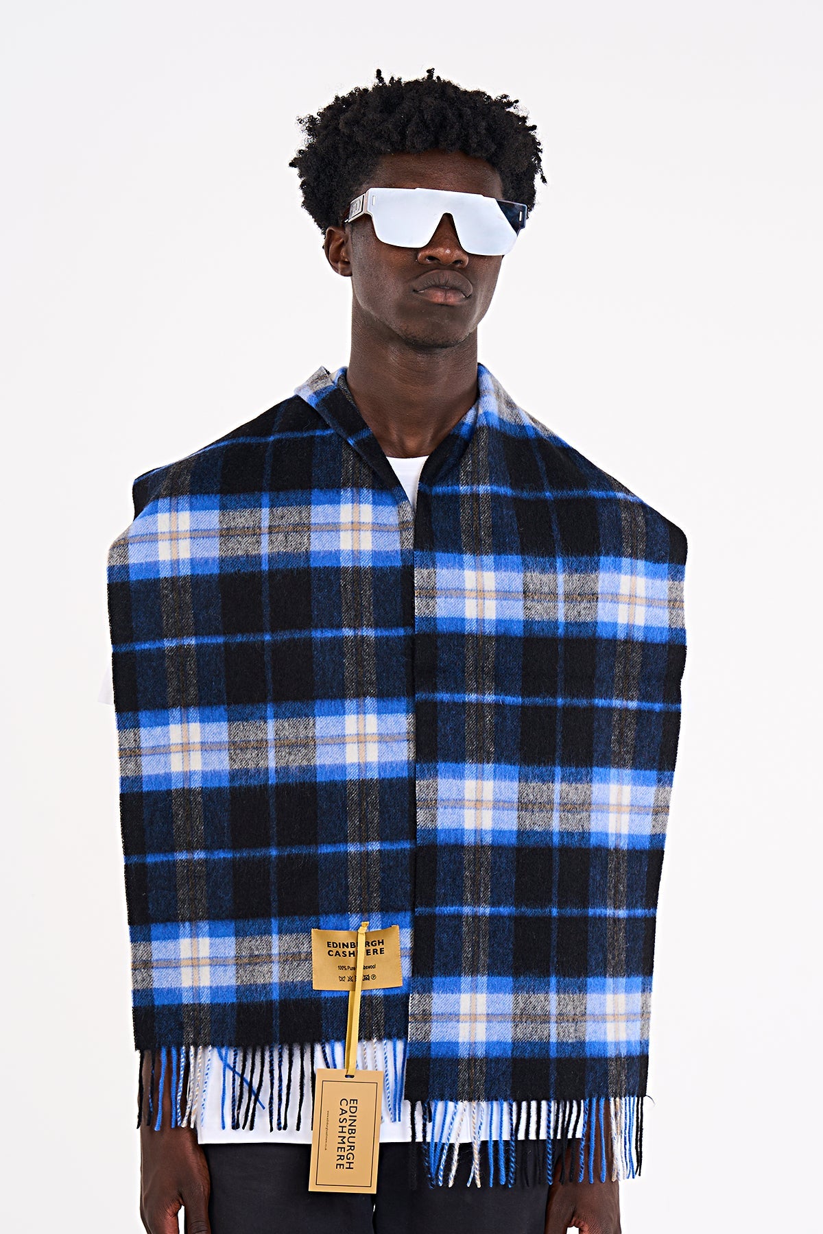 Lucchi Italy Luxury Scarf EC Check Exclusive Iconic Design