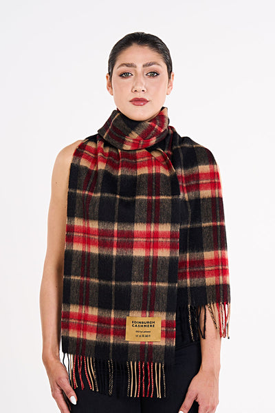 Lucchi Italy Luxury Scarf EC Check Exclusive Iconic Design