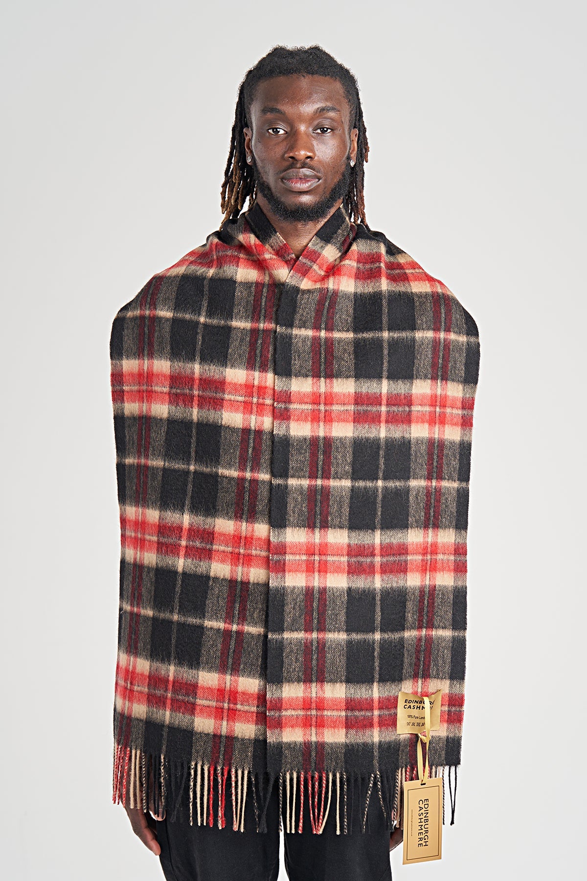 Lucchi Italy Luxury Scarf EC Check Exclusive Iconic Design