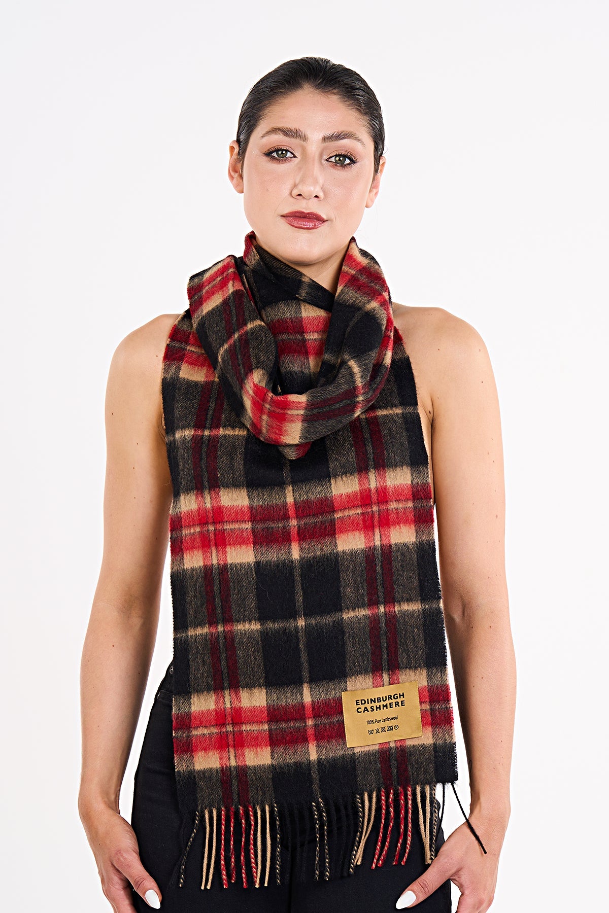 Lucchi Italy Luxury Scarf EC Check Exclusive Iconic Design