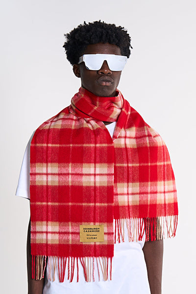 Lucchi Italy Luxury Scarf EC Check Exclusive Iconic Design
