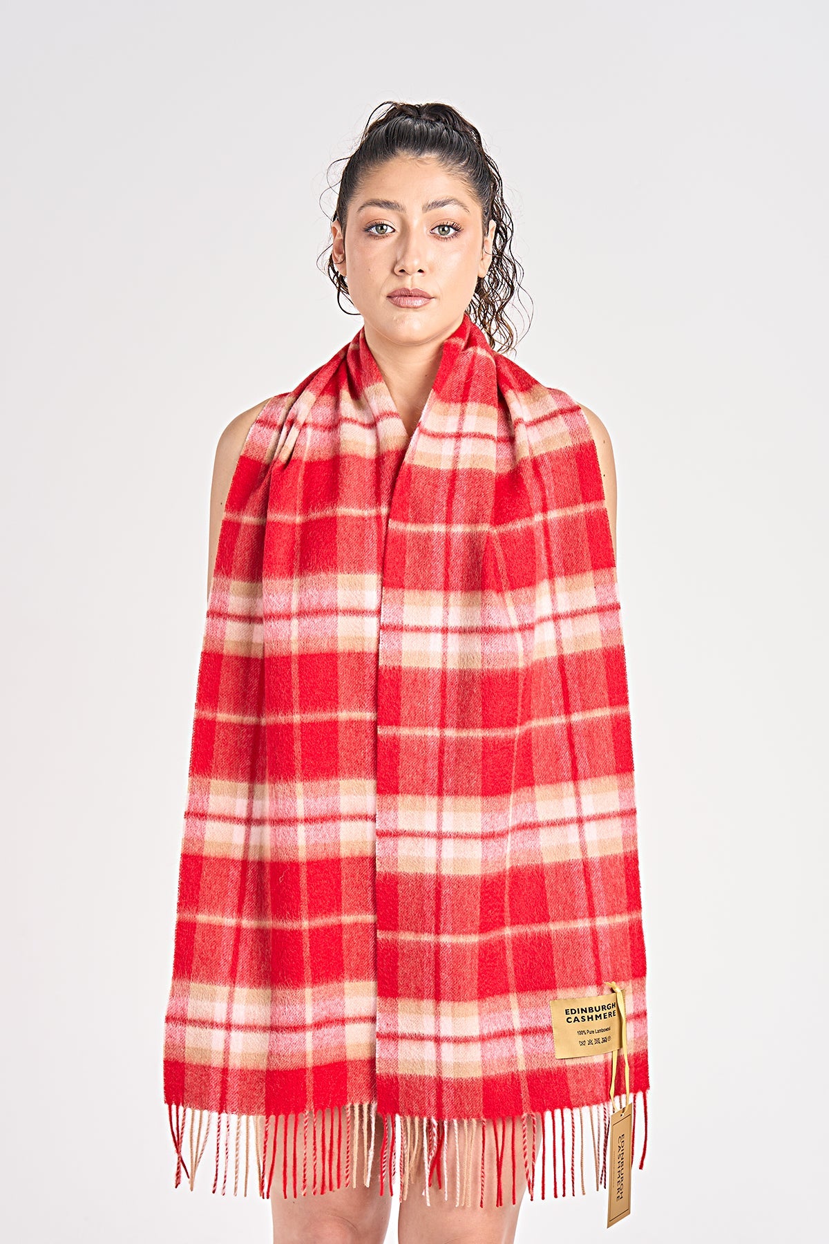 Lucchi Italy Luxury Scarf EC Check Exclusive Iconic Design