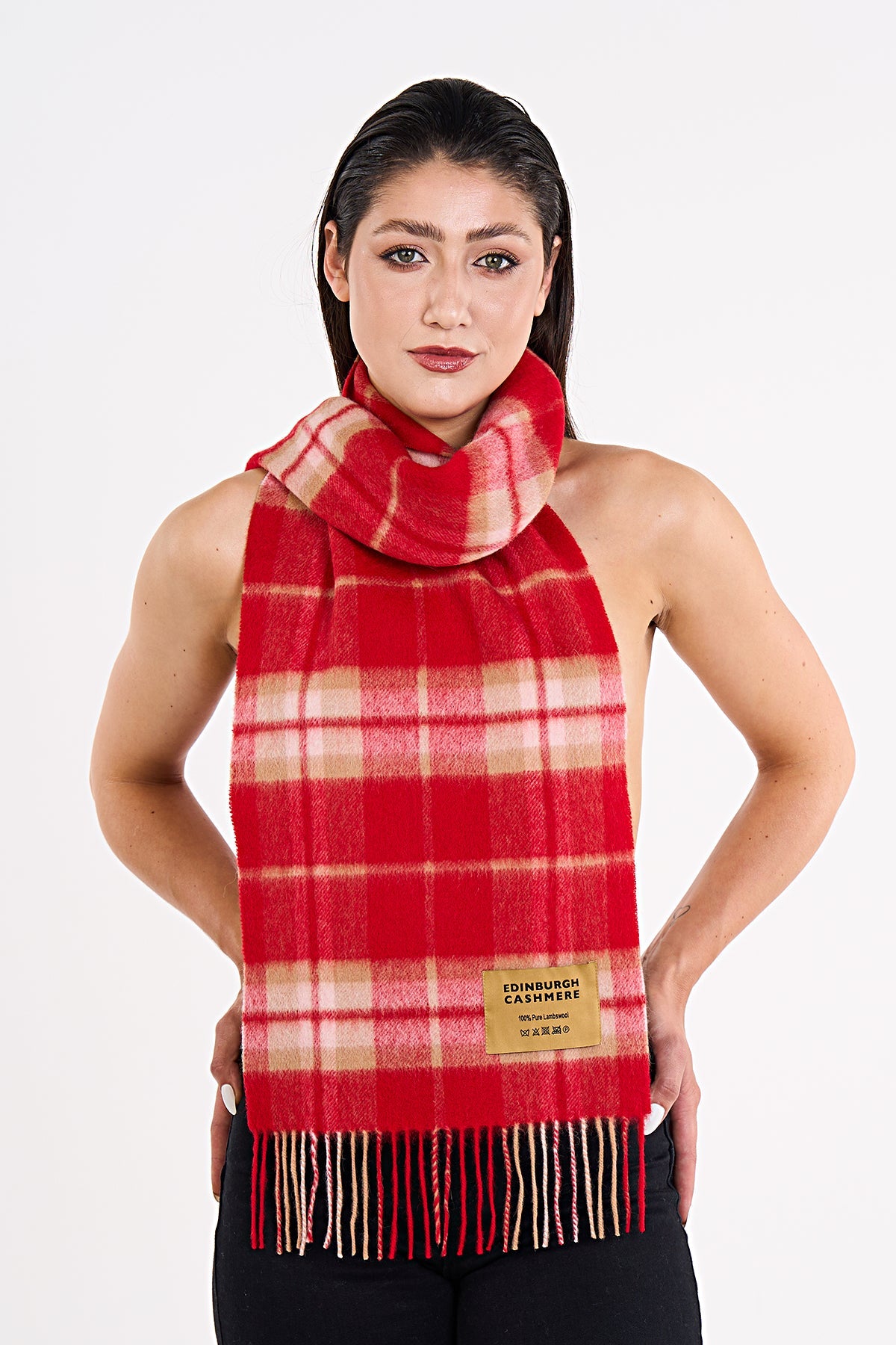 Lucchi Italy Luxury Scarf EC Check Exclusive Iconic Design