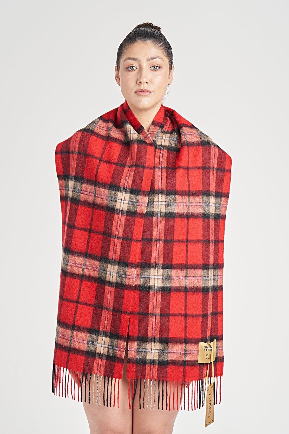 Lucchi Italy Luxury Scarf EC Check Exclusive Iconic Design