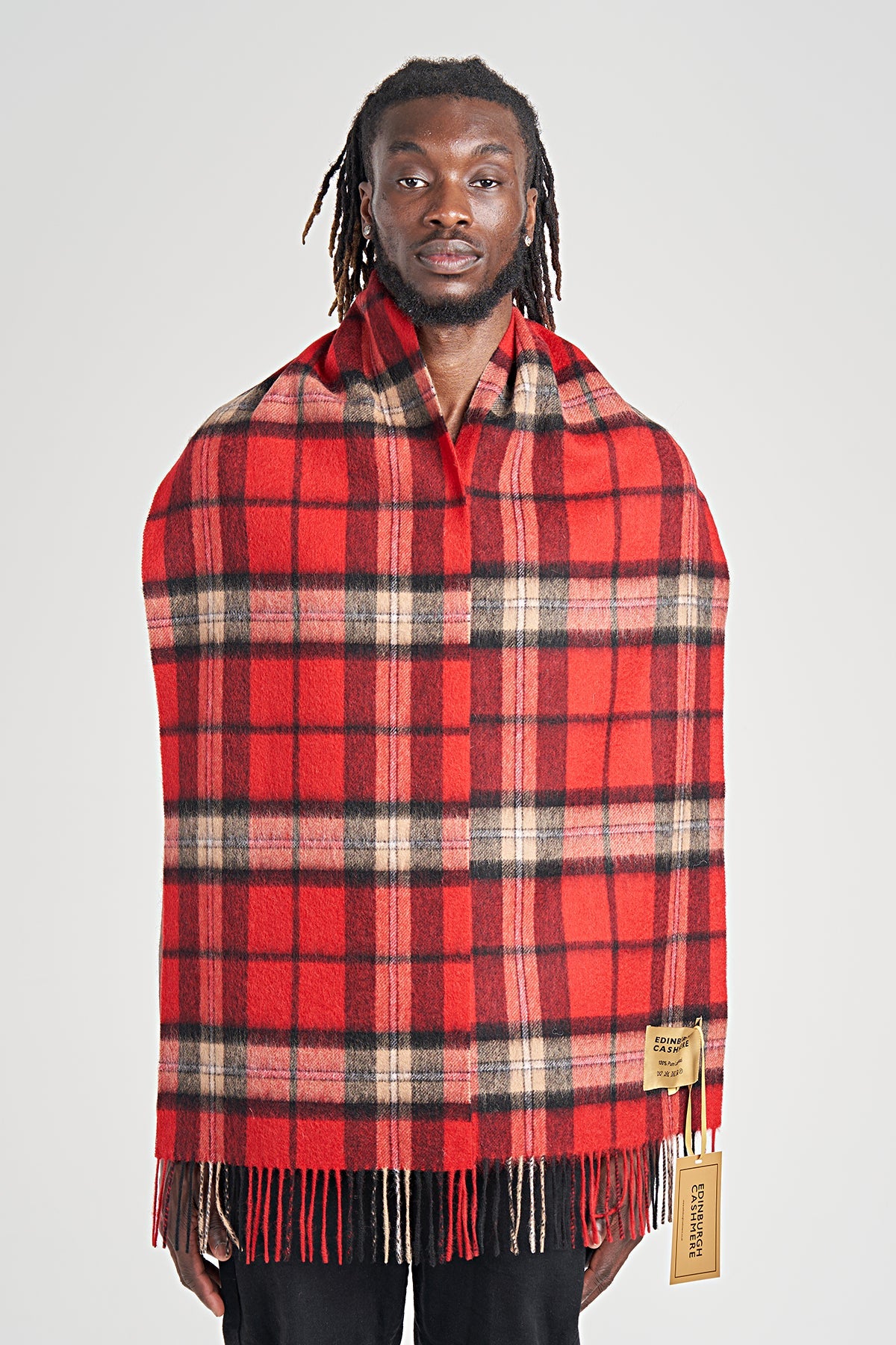Lucchi Italy Luxury Scarf EC Check Exclusive Iconic Design
