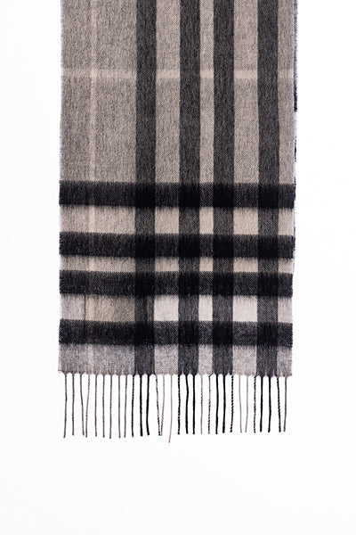 Lucchi Italy Cashmere Wool Scarf DC Check Luxury