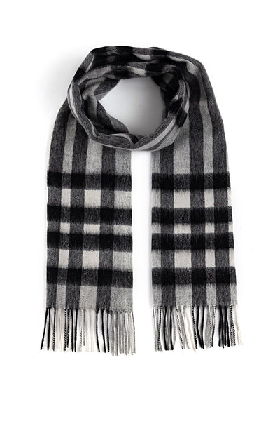 Lucchi Italy Cashmere Wool Scarf DC Check Luxury