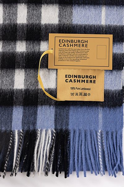 Lucchi Italy Cashmere Wool Scarf DC Check Luxury