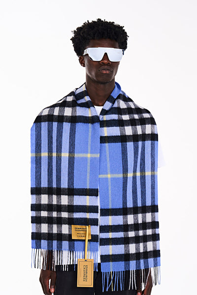 Lucchi Italy Cashmere Wool Scarf DC Check Luxury