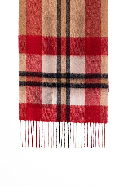 Lucchi Italy Scarf DC Scott Red 100% Pure Lambswool