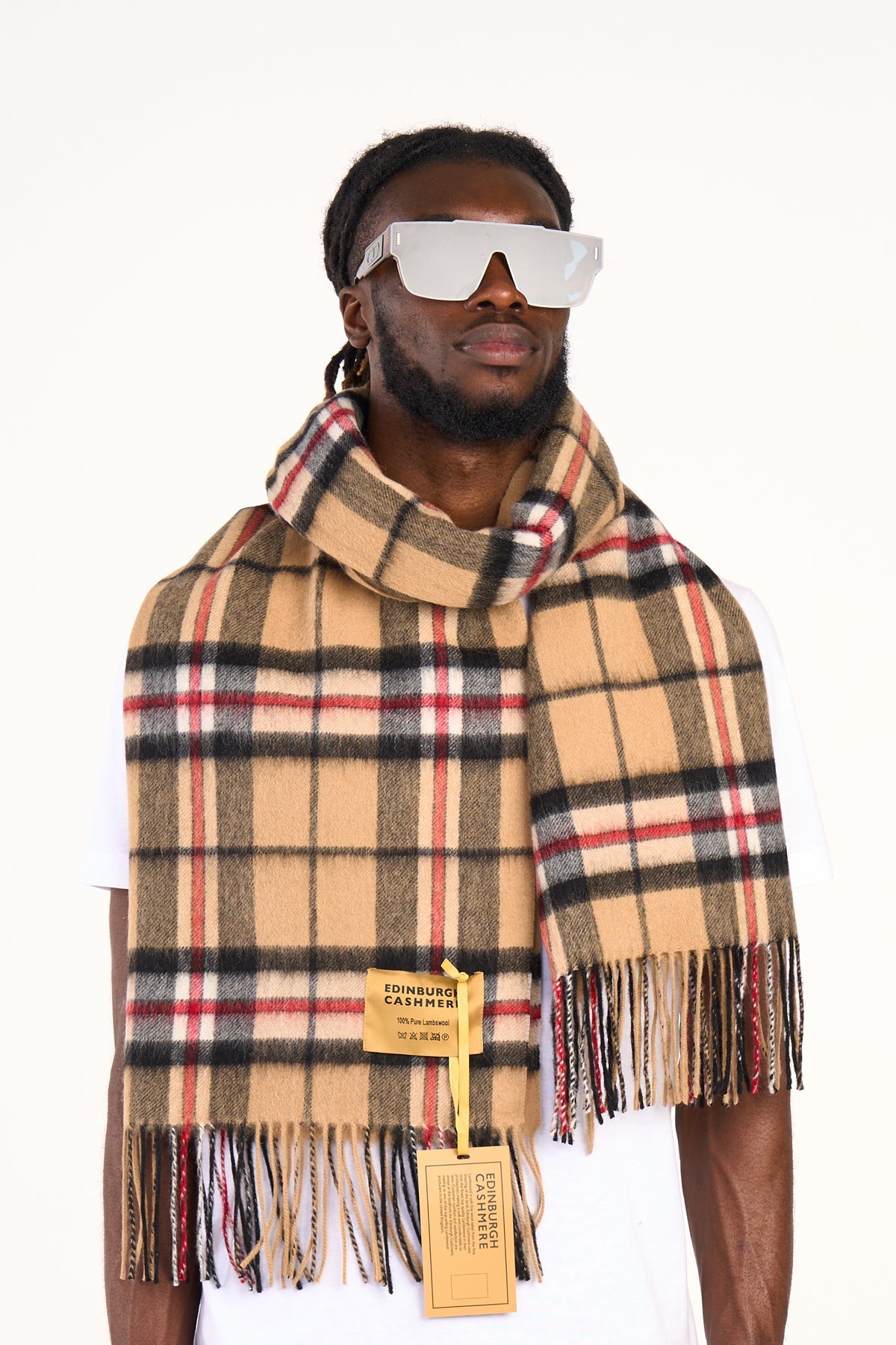 Lucchi Italy Scarf Luxury Exclusive Iconic Design EC Check Oversized