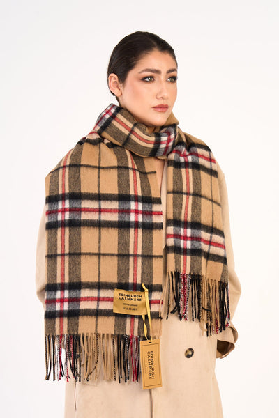 Lucchi Italy Scarf Luxury Exclusive Iconic Design EC Check Oversized