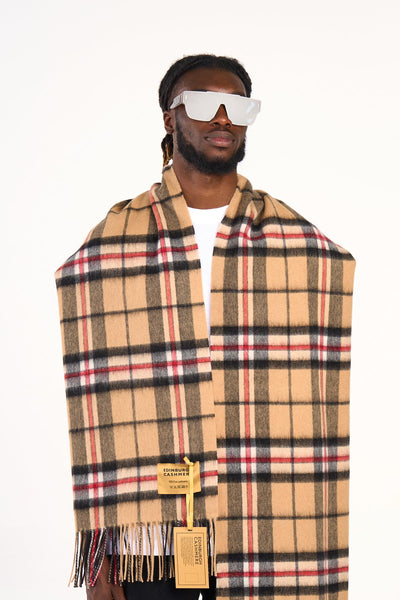 Lucchi Italy Scarf Luxury Exclusive Iconic Design EC Check Oversized