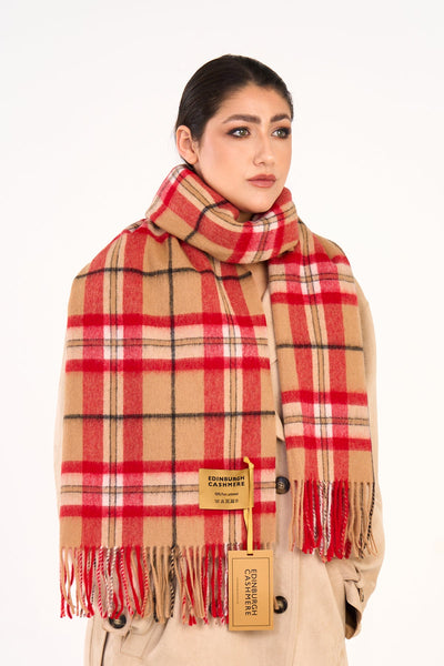 Lucchi Italy Scarf Luxury Exclusive Iconic Design EC Check Oversized