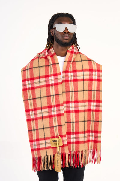 Lucchi Italy Scarf Luxury Exclusive Iconic Design EC Check Oversized