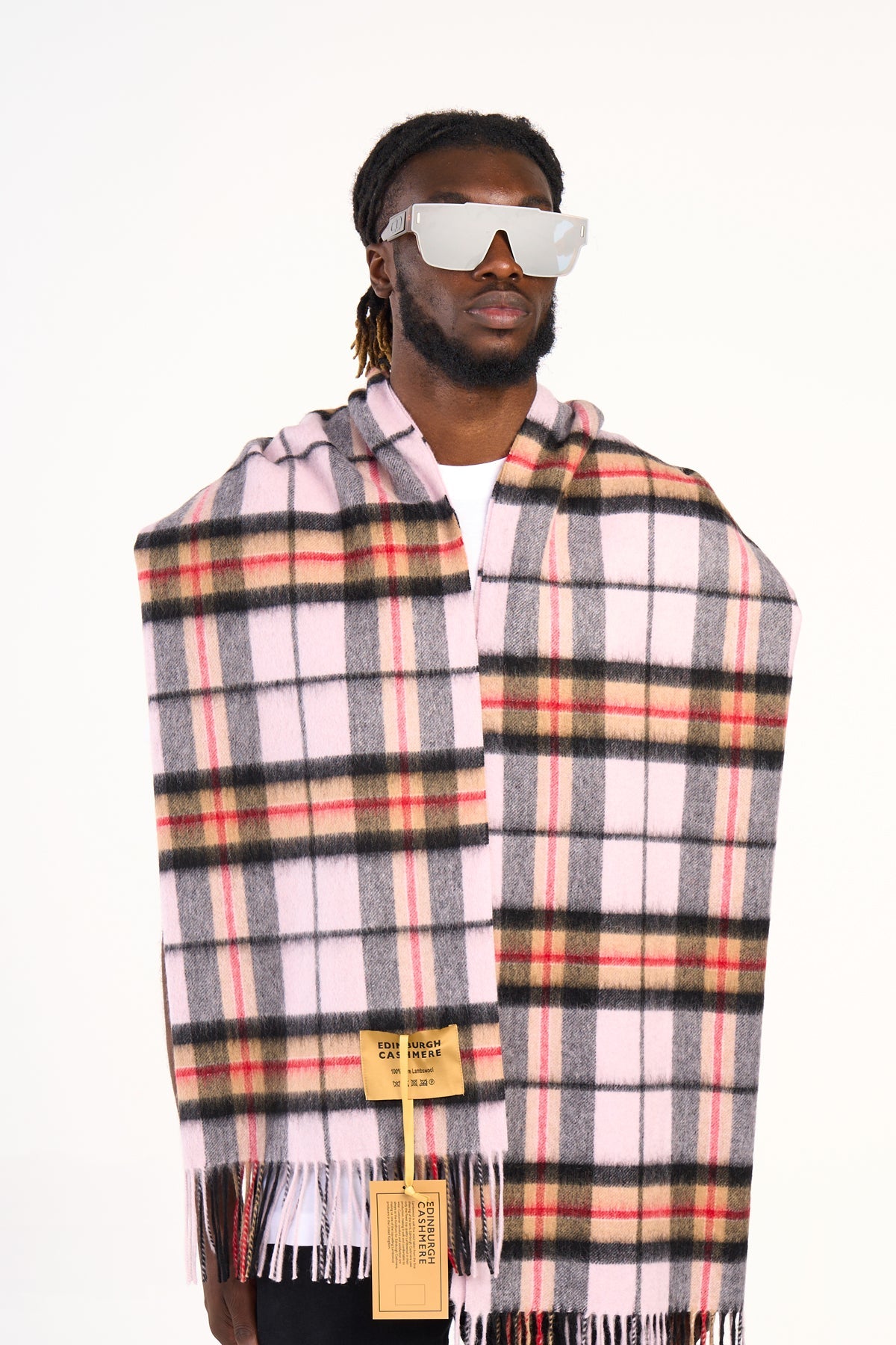 Lucchi Italy Scarf Luxury Exclusive Iconic Design EC Check Oversized