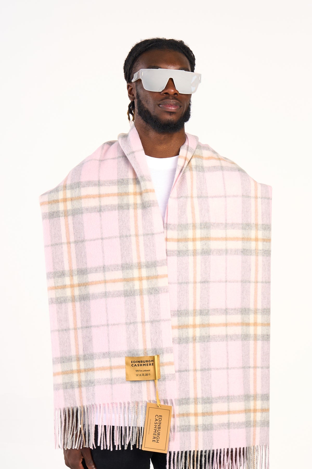 Lucchi Italy Scarf Luxury Exclusive Iconic Design EC Check Oversized