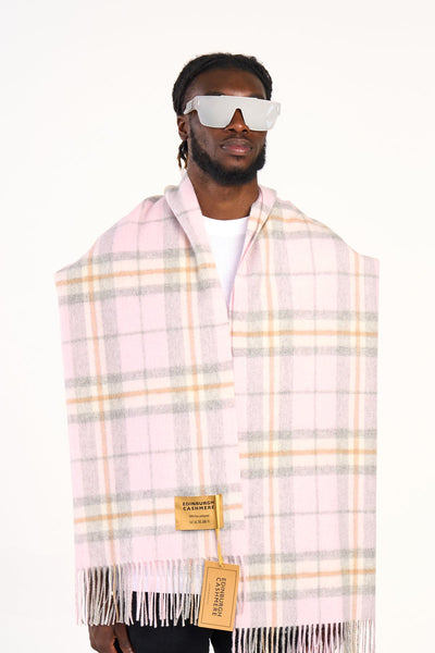 Lucchi Italy Scarf Luxury Exclusive Iconic Design EC Check Oversized