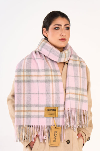 Lucchi Italy Scarf Luxury Exclusive Iconic Design EC Check Oversized