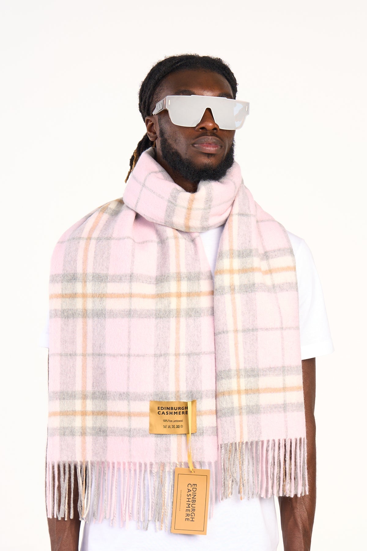 Lucchi Italy Scarf Luxury Exclusive Iconic Design EC Check Oversized