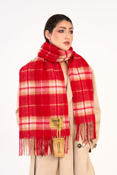 Lucchi Italy Scarf Luxury Exclusive Iconic Design EC Check Oversized