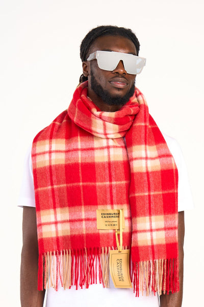Lucchi Italy Scarf Luxury Exclusive Iconic Design EC Check Oversized