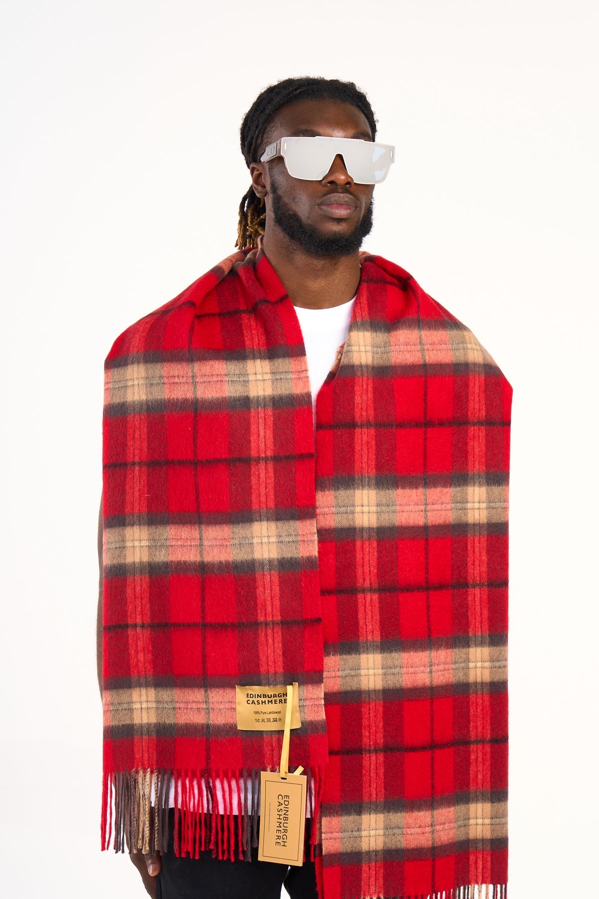 Lucchi Italy Scarf Luxury Exclusive Iconic Design EC Check Oversized