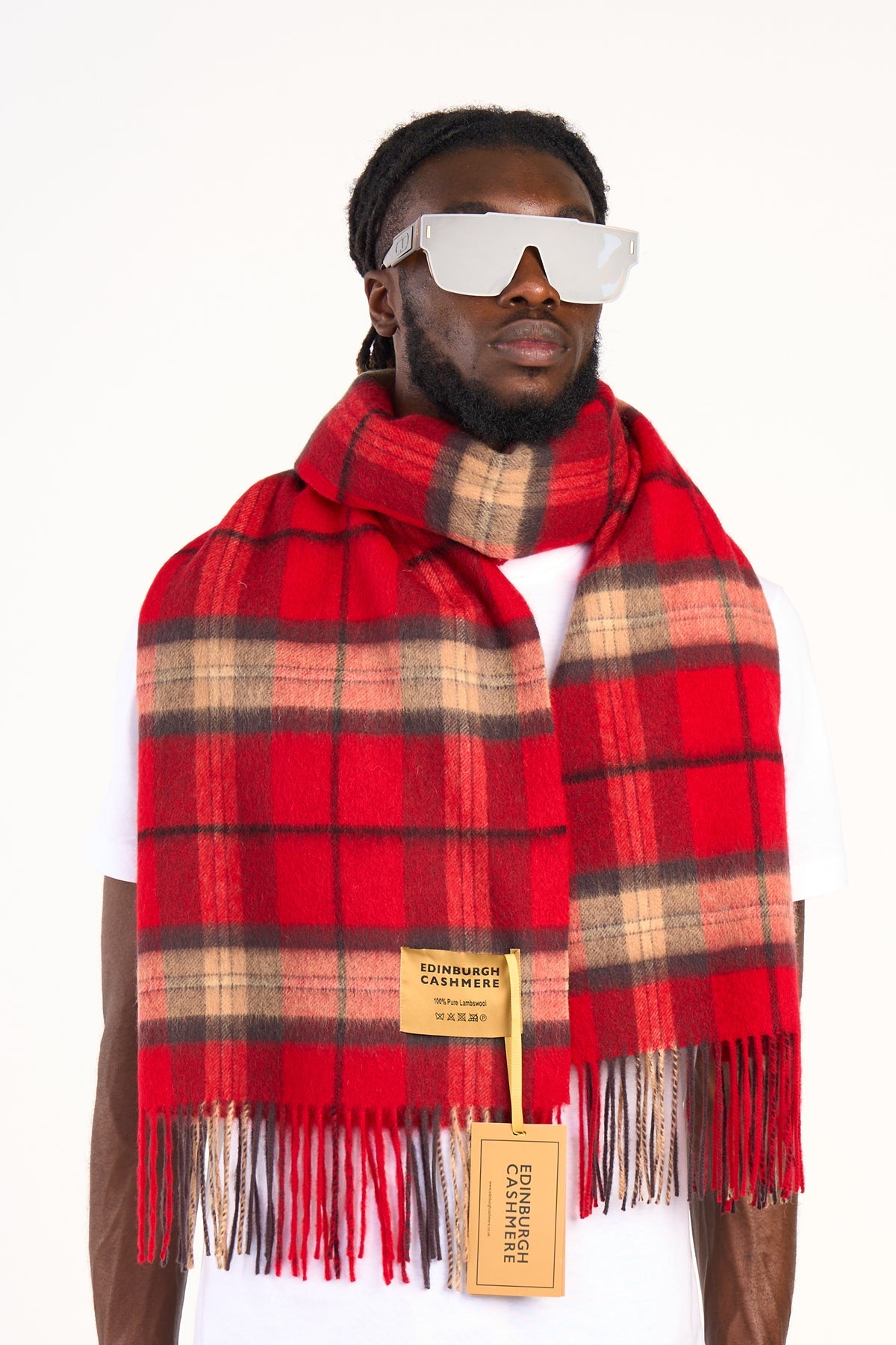 Lucchi Italy Scarf Luxury Exclusive Iconic Design EC Check Oversized