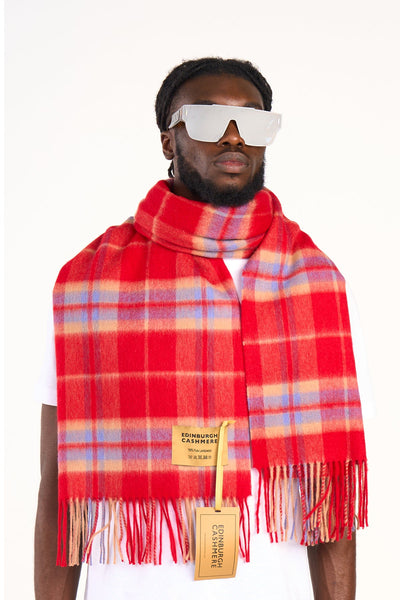 Lucchi Italy Scarf Luxury Exclusive Iconic Design EC Check Oversized