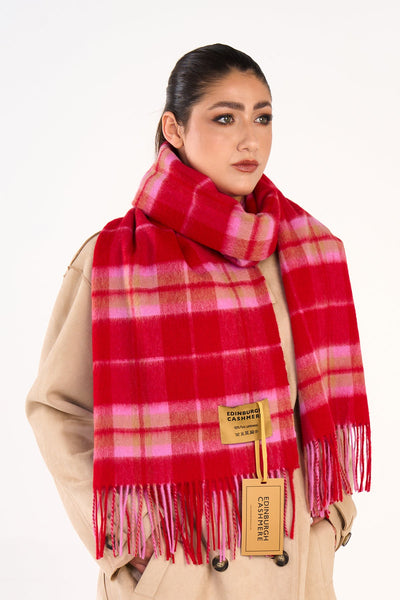 Lucchi Italy Scarf Luxury Exclusive Iconic Design EC Check Oversized
