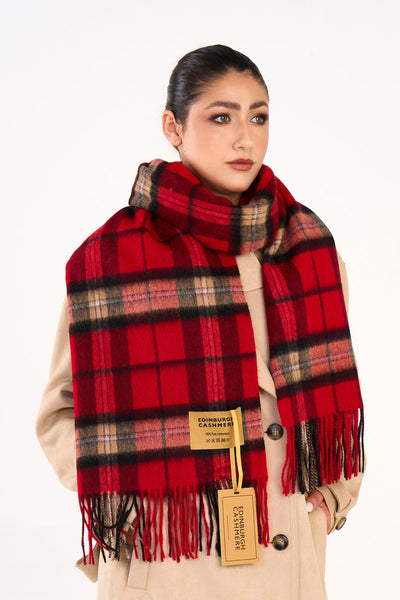 Lucchi Italy Scarf Luxury Exclusive Iconic Design EC Check Oversized