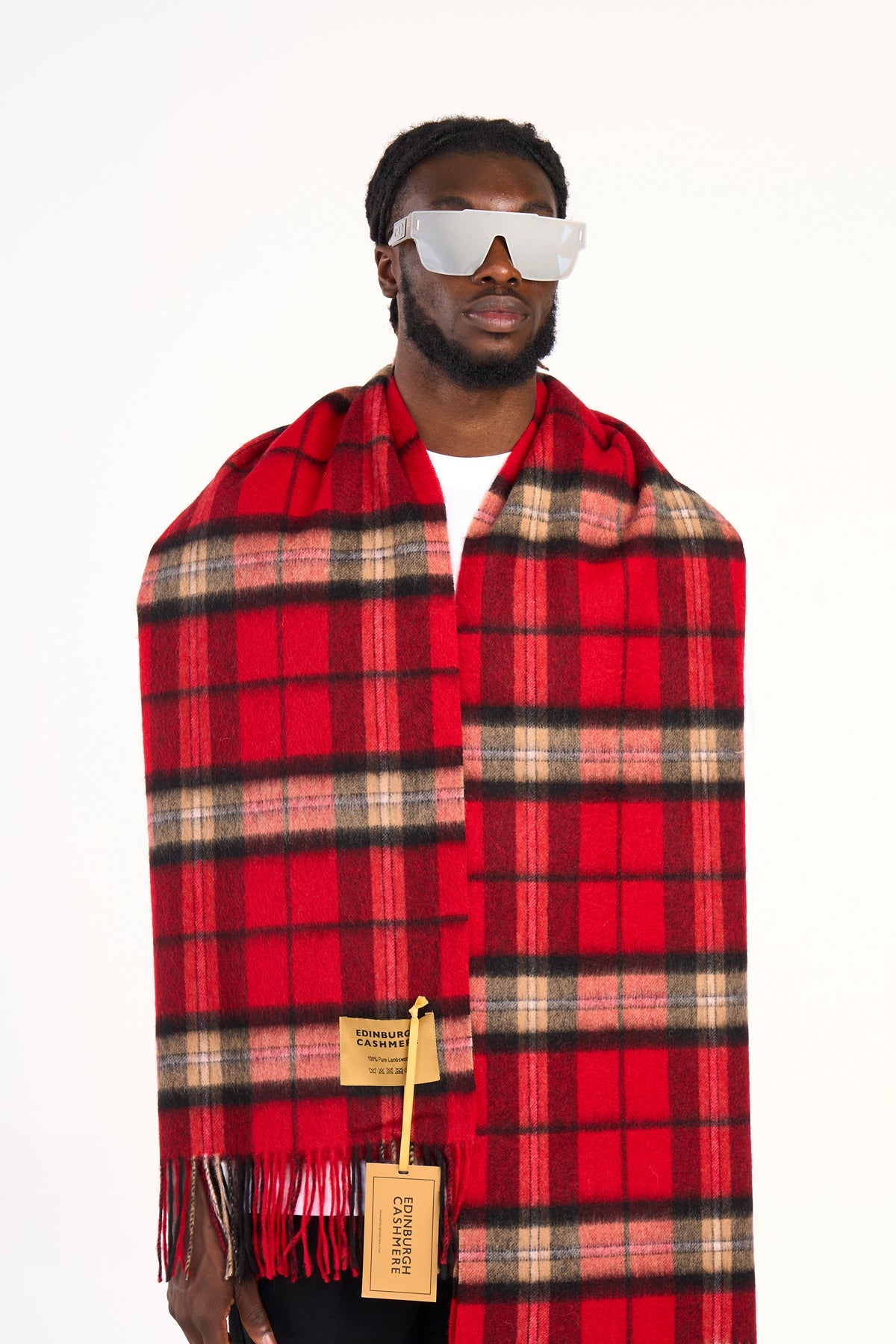 Lucchi Italy Scarf Luxury Exclusive Iconic Design EC Check Oversized
