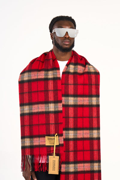 Lucchi Italy Scarf Luxury Exclusive Iconic Design EC Check Oversized