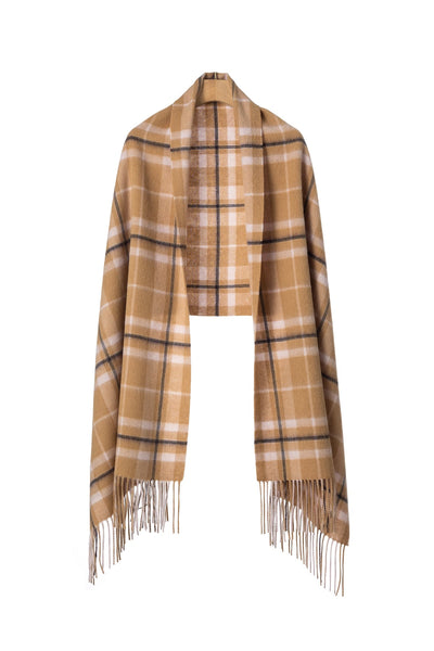 Lucchi Italy Scarf Oversized Wrap EC Check