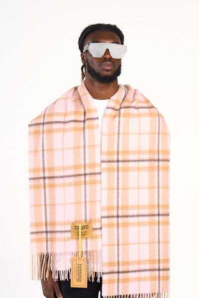 Lucchi Italy Scarf Luxury Exclusive Iconic Design EC Check Oversized
