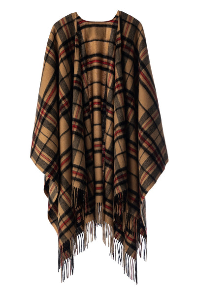 Lucchi Italy Luxury Cape/Poncho EC Check Exclusive Iconic Design