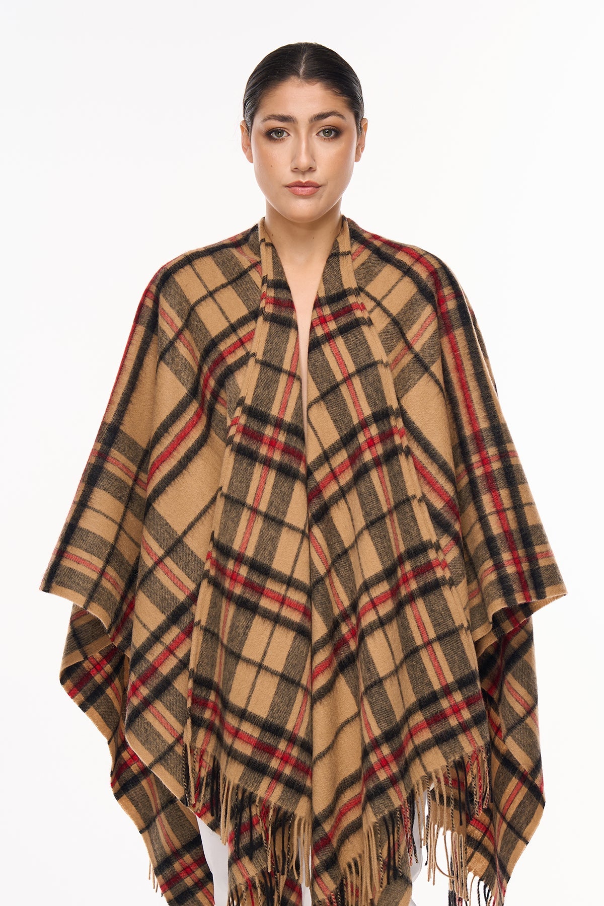 Lucchi Italy Luxury Cape/Poncho EC Check Exclusive Iconic Design